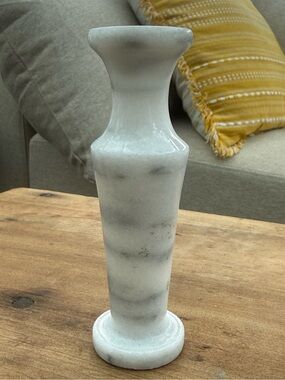 Vintage Art Deco White Marble bud vase